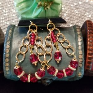 "Sweet" Gold Tone Pierced Earrings